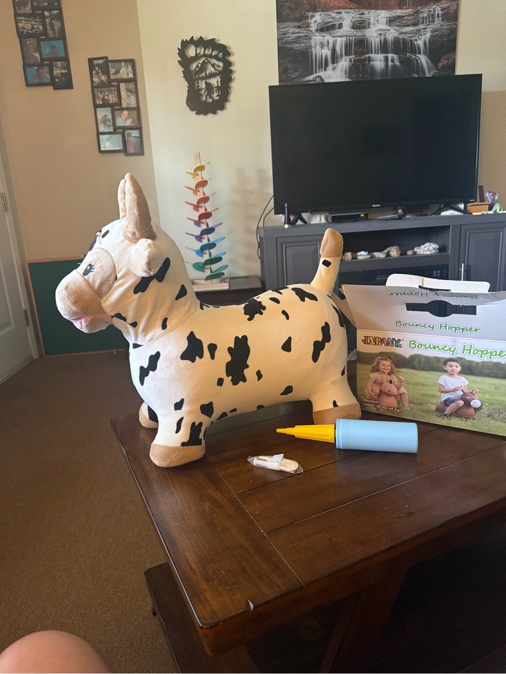 Inpany Plush bull bouncy hopper